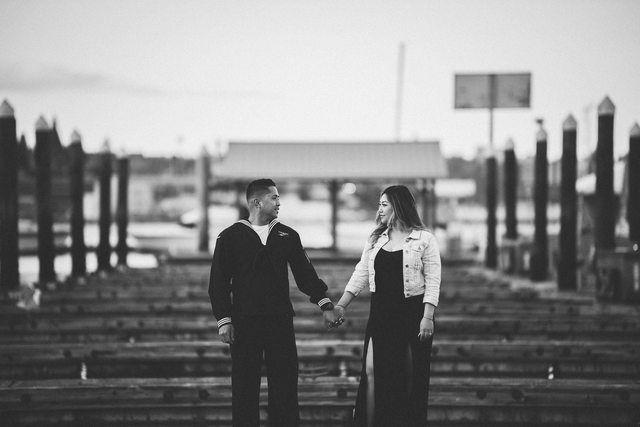 Black and White Military Homecoming Port Orchard Marina