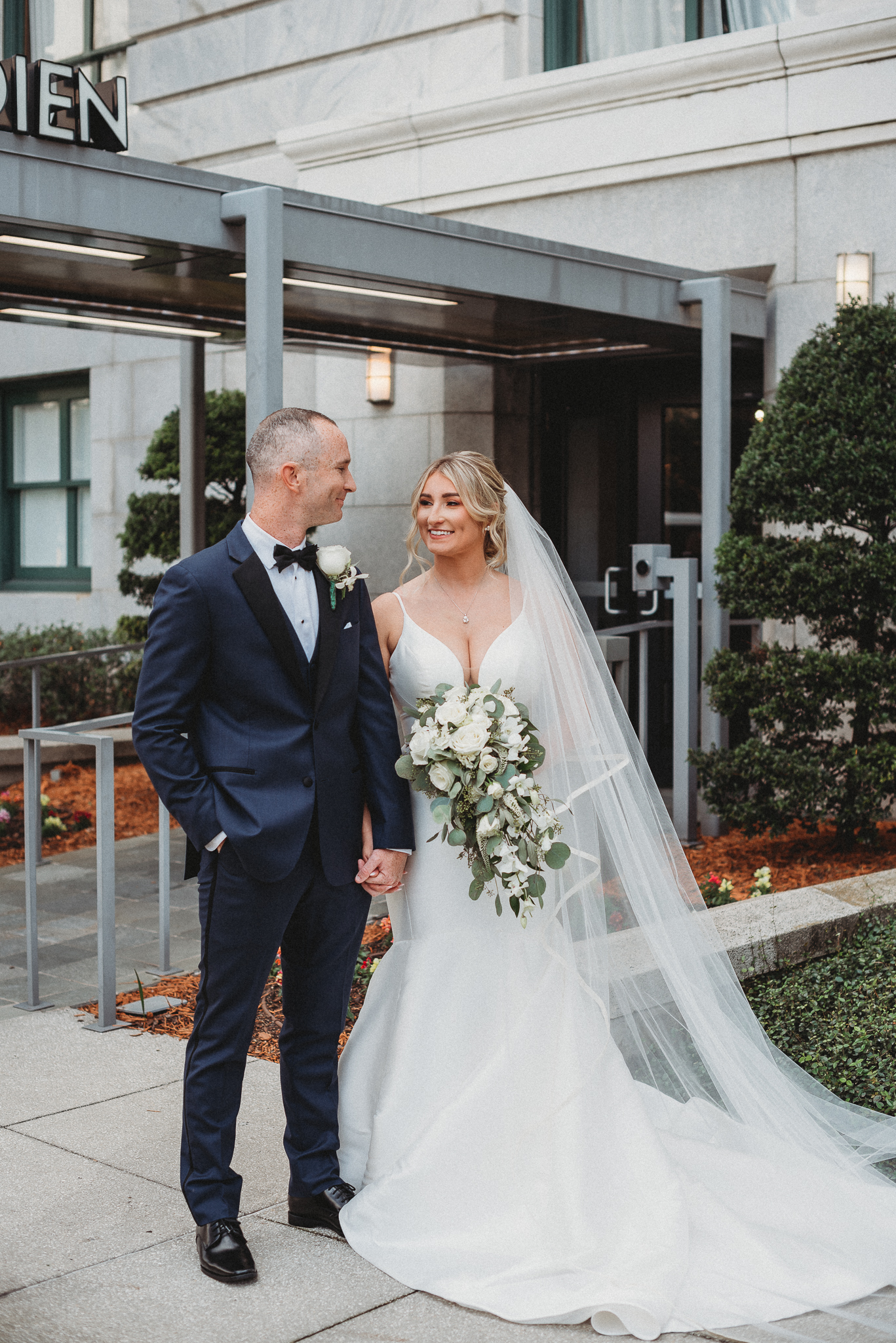 Le Meridien Tampa, The Courthouse, Yacht StarShip Tampa Wedding, Caleo Designs, Bride and Groom First Look