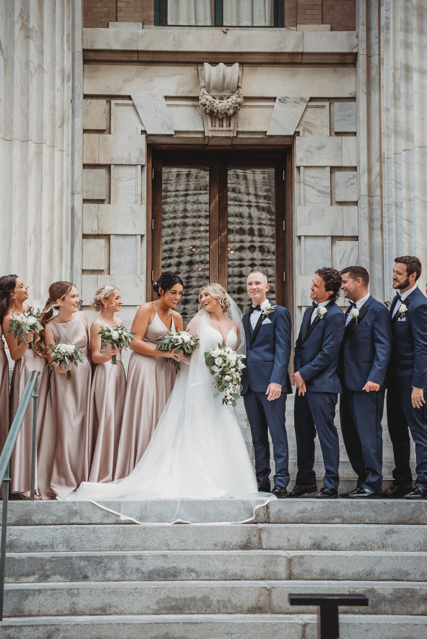 Bridal Party Photos, Le Meridien Tampa, The Courthouse, Caleo Designs