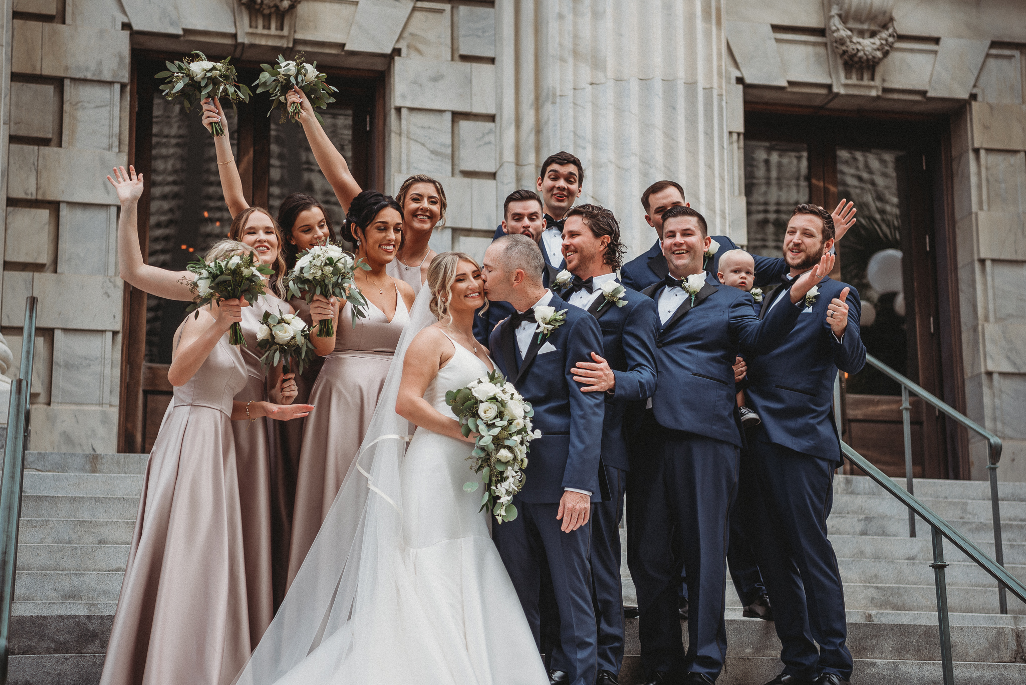 Bridal Party Photos, Le Meridien Tampa, The Courthouse, Caleo Designs