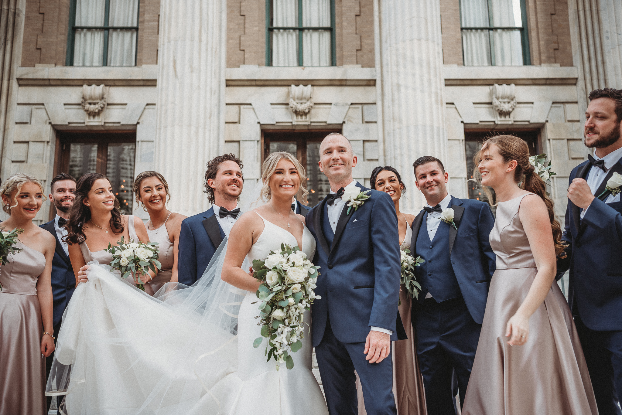 Bridal Party Photos, Le Meridien Tampa, The Courthouse, Caleo Designs