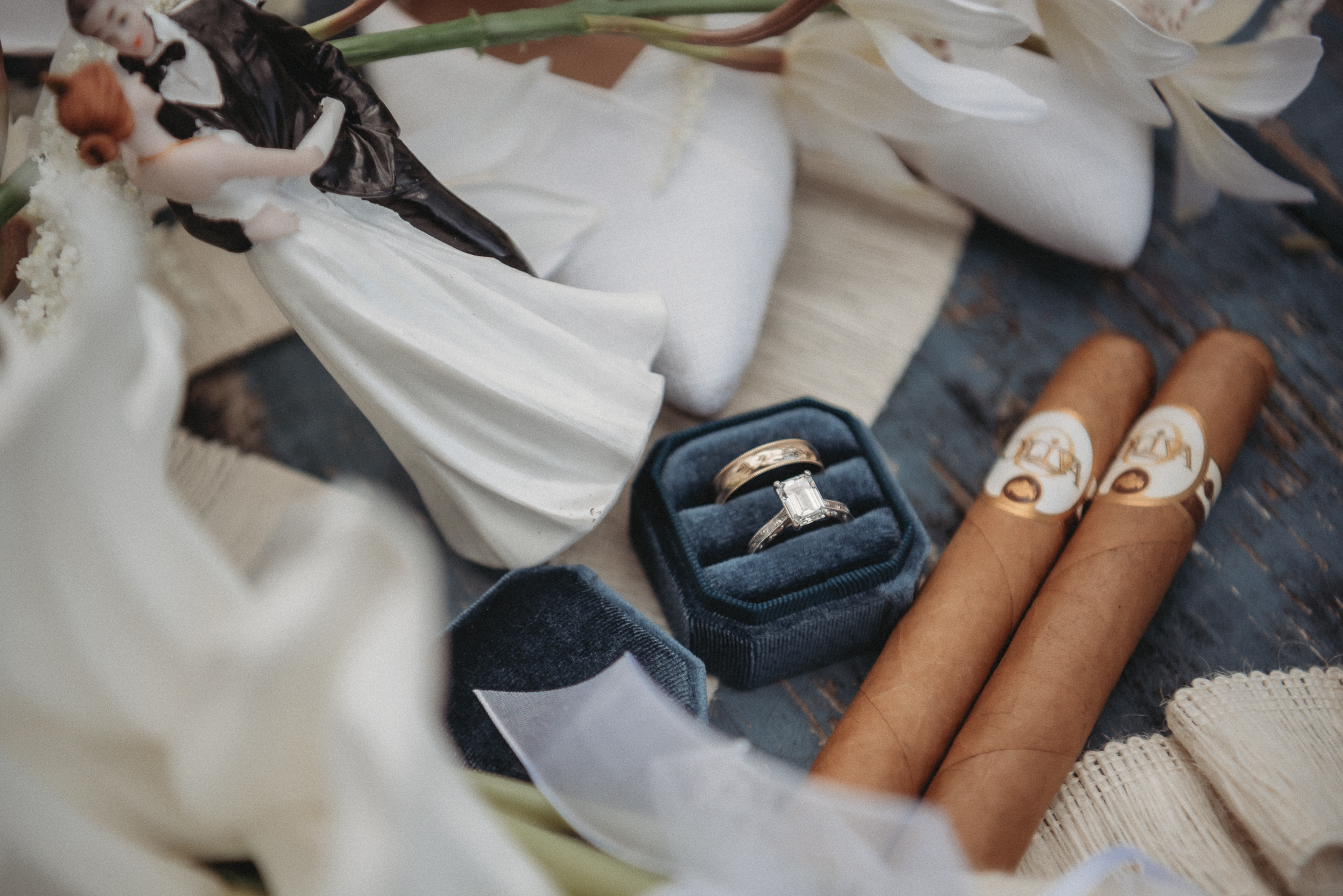 Wedding rings detail photo from Brooksville courthouse wedding