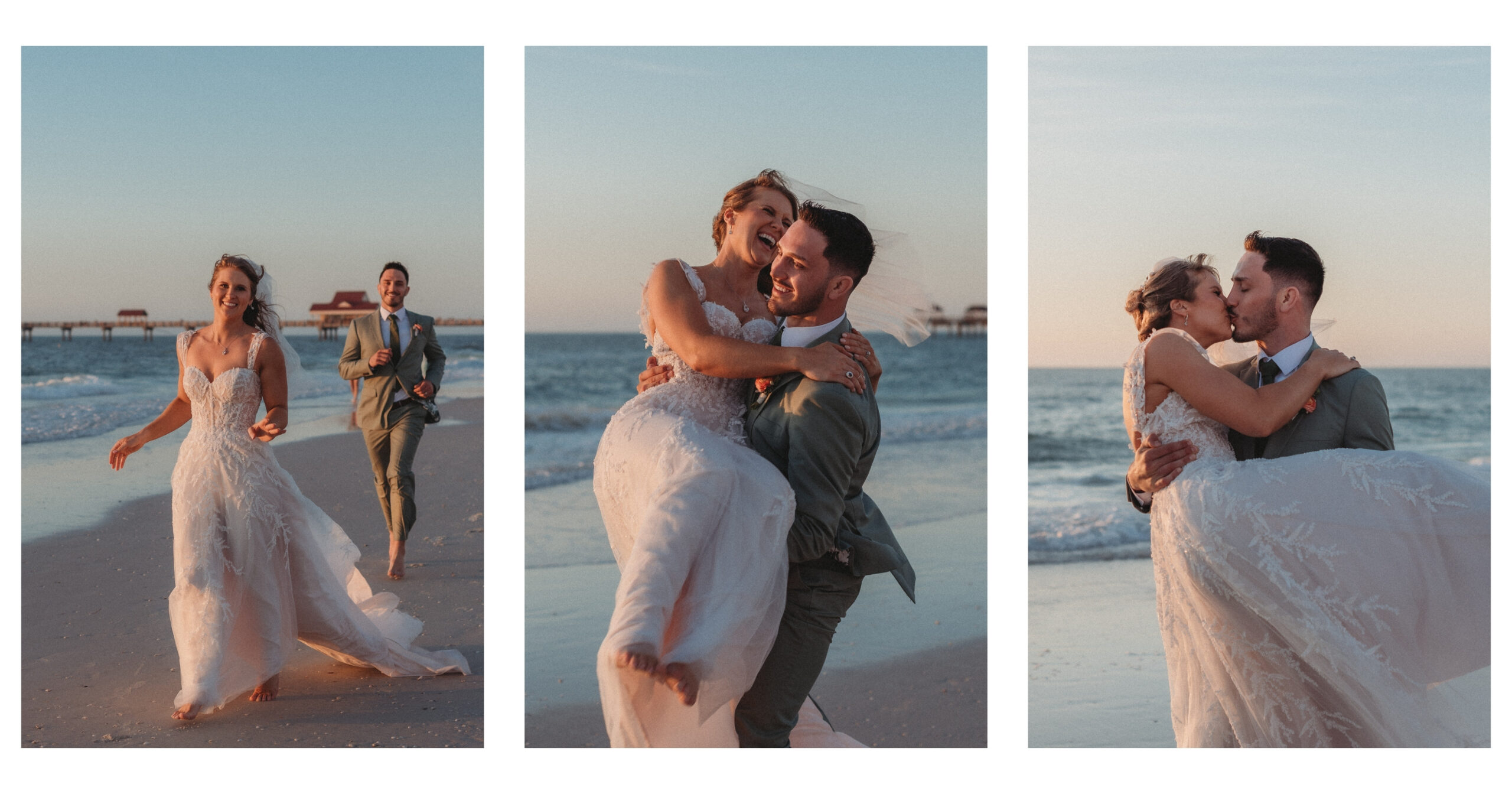 Romantic cinematic sunset wedding photography Clearwater