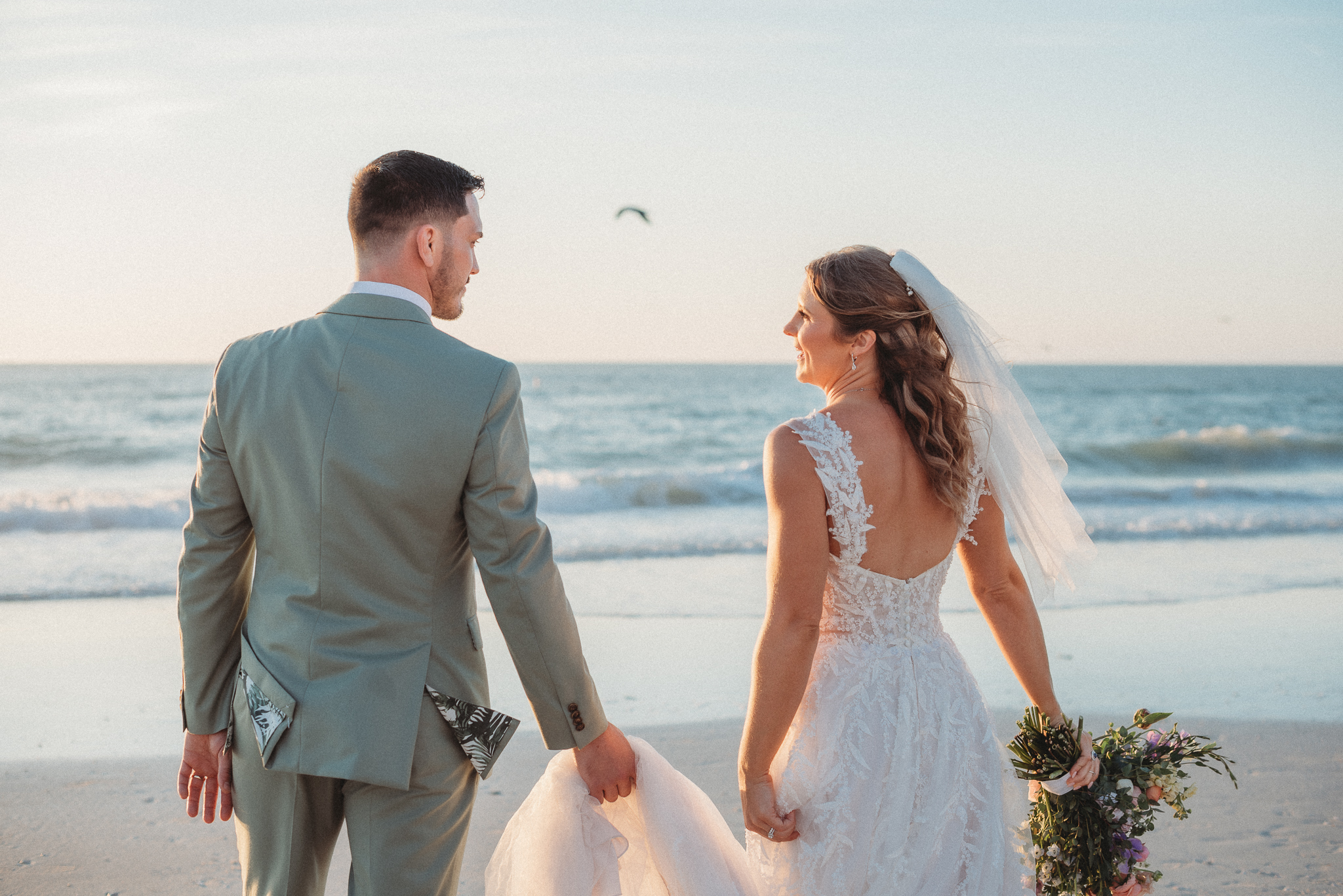 Romantic cinematic sunset wedding photography Clearwater