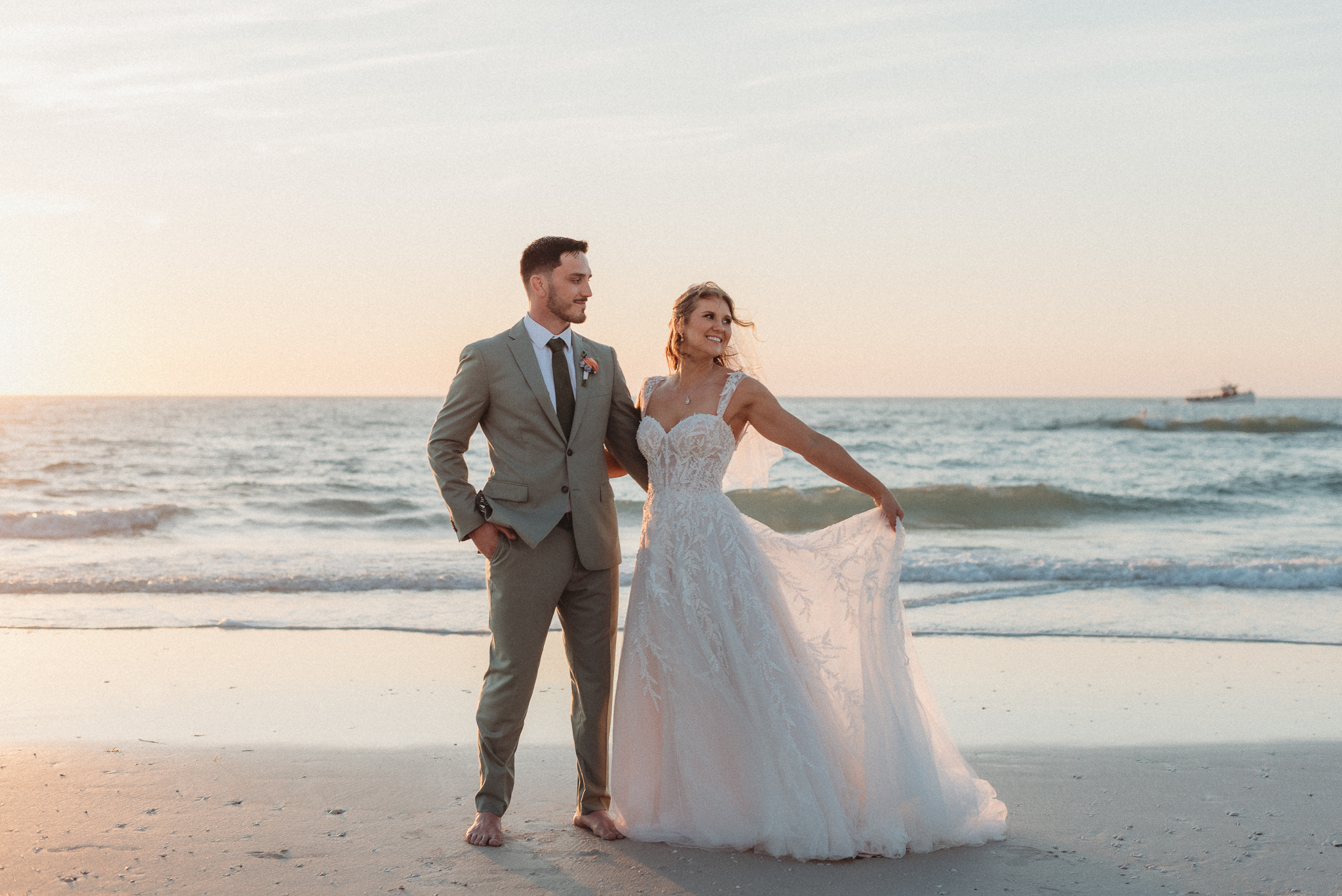 Clearwater Beach Wedding, Sunset Photos